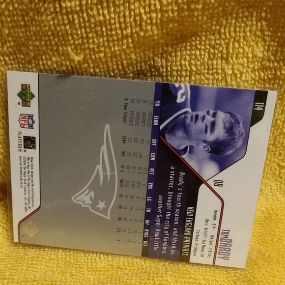 2004 Upper Deck Tom Brady New England Patriots Card # 114 Future HOF GQ. - Picture 6 of 6